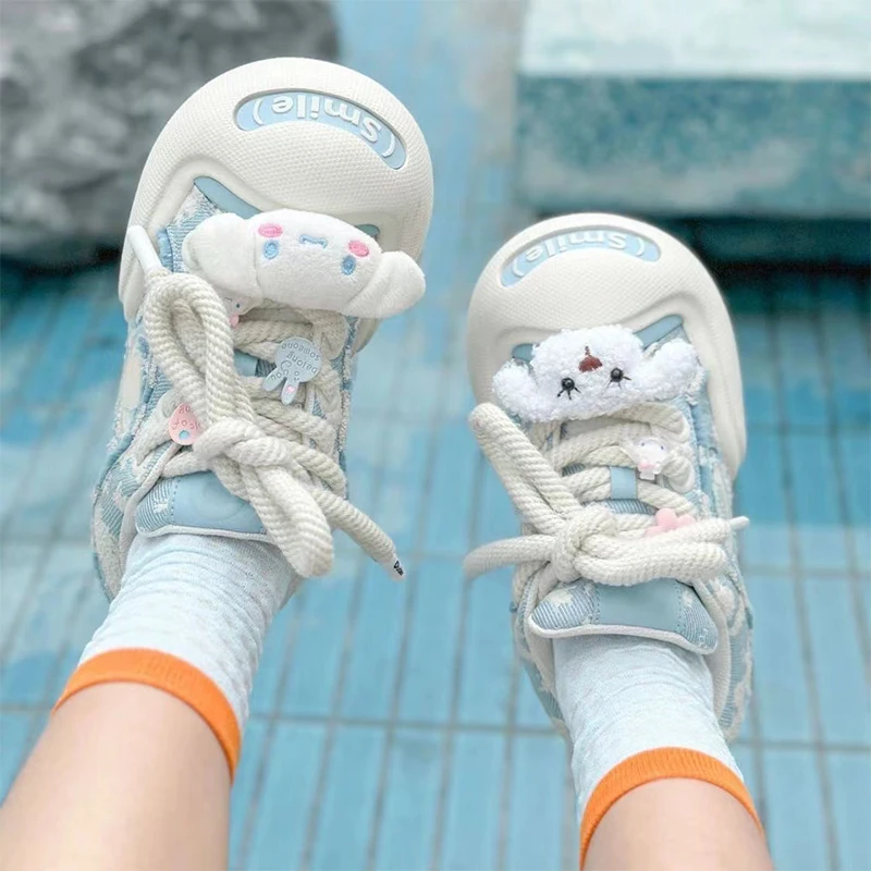 

Autumn Casual Platform Sport Shoes Flats Running Sneakers 2023 Lace Up Lovely Fashion Dress Walking Cozy Student Travel Shoes