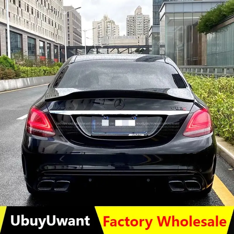 

PSM Style For Mercedes Benz W205 C-class C180 C200L C63 Sedan 4-Door Spoiler 2014 To 2020 High Quality Carbon Fiber Spoiler