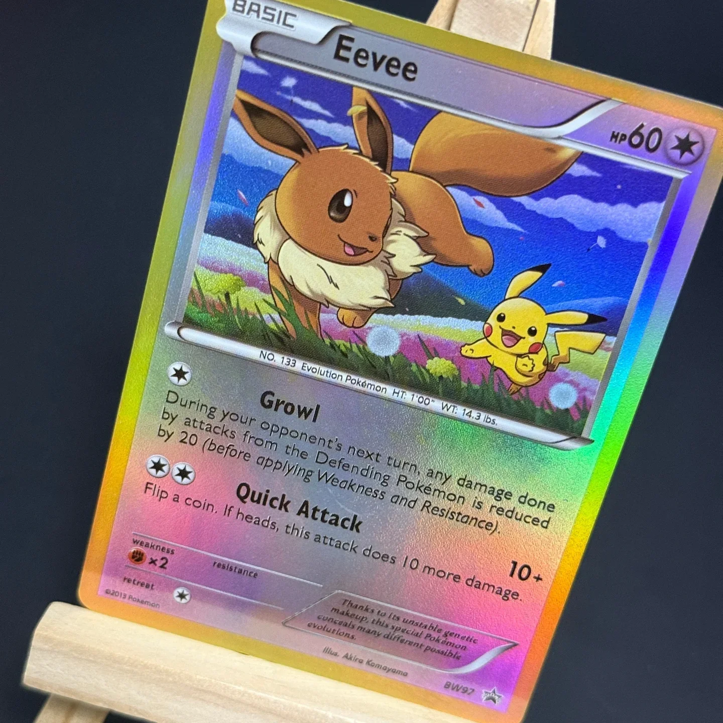 Фото Коллекционная карта TCG English Eevee и White Promos (PR) BW97, фольгированная карта-прокси №4