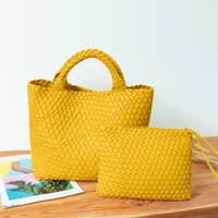 large capacity leather woven bag women handbags luxury designer tote bags ladies shoulder bags big shopper bag fashionable 2022