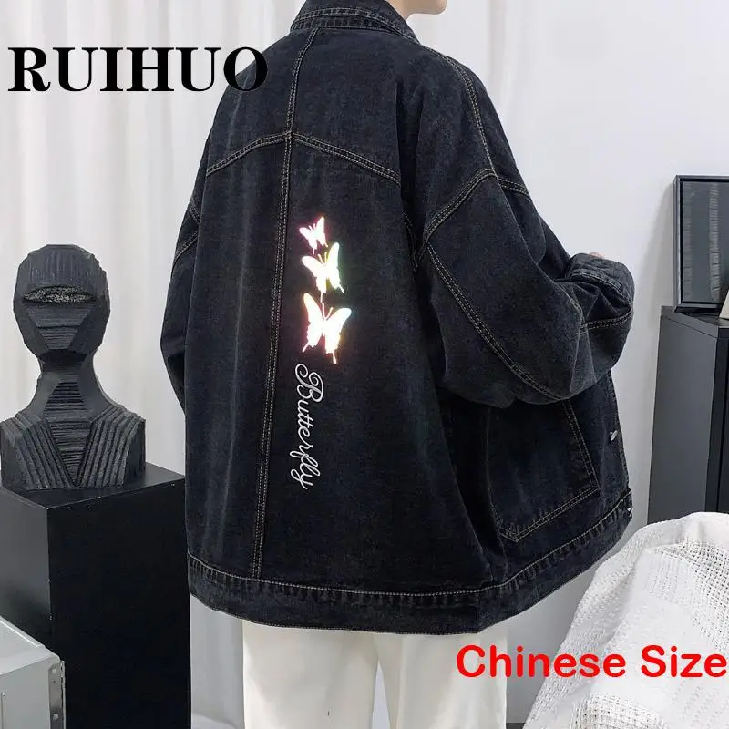 

Zongke Print Jeans Jacket Men Clothing Streetwear Denim Jackets For Men Coat Chinese Size 2XL 2023 Spring New Arrivals