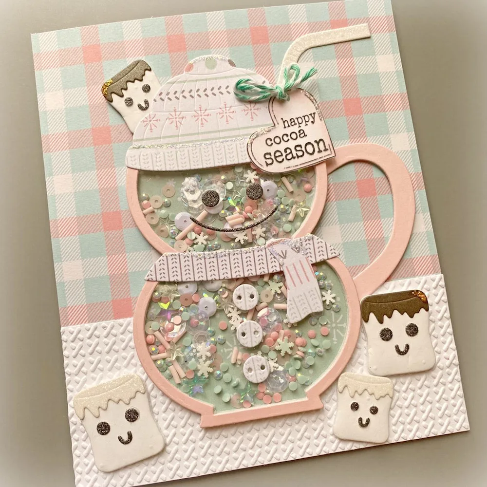 

KSCRAFT, снеговик, кружка, шейкер, металлические штампы, трафареты для «сделай сам», скрапбукинг, декоративное тиснение, «сделай сам», бумажные ...