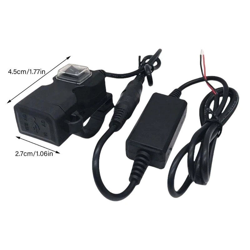 Универсальный мотоциклетный двойной USB-адаптер для зарядного устройства