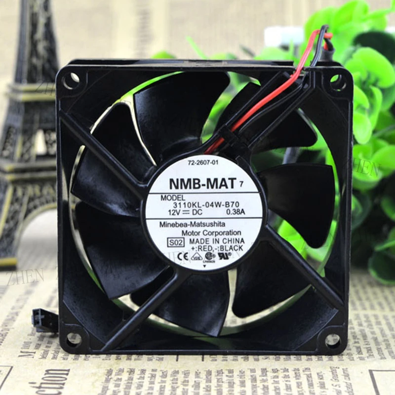 Фото Новый вентилятор охлаждения NMB 3110KL-04W-B70 DC12V 0.38A, 2-проводной # QW №1