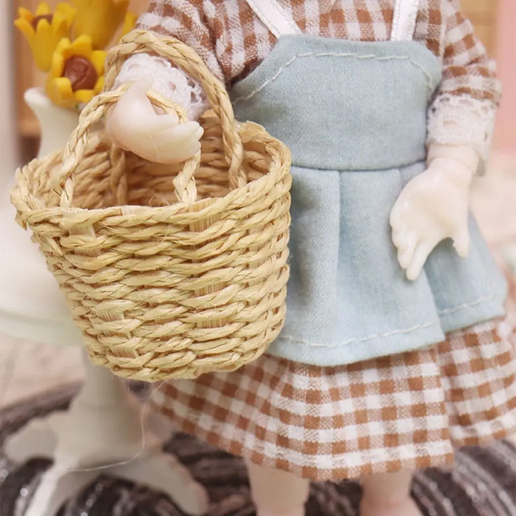 Оригинальный подарок для детей деревянная Милая плетеная корзина ручной работы
