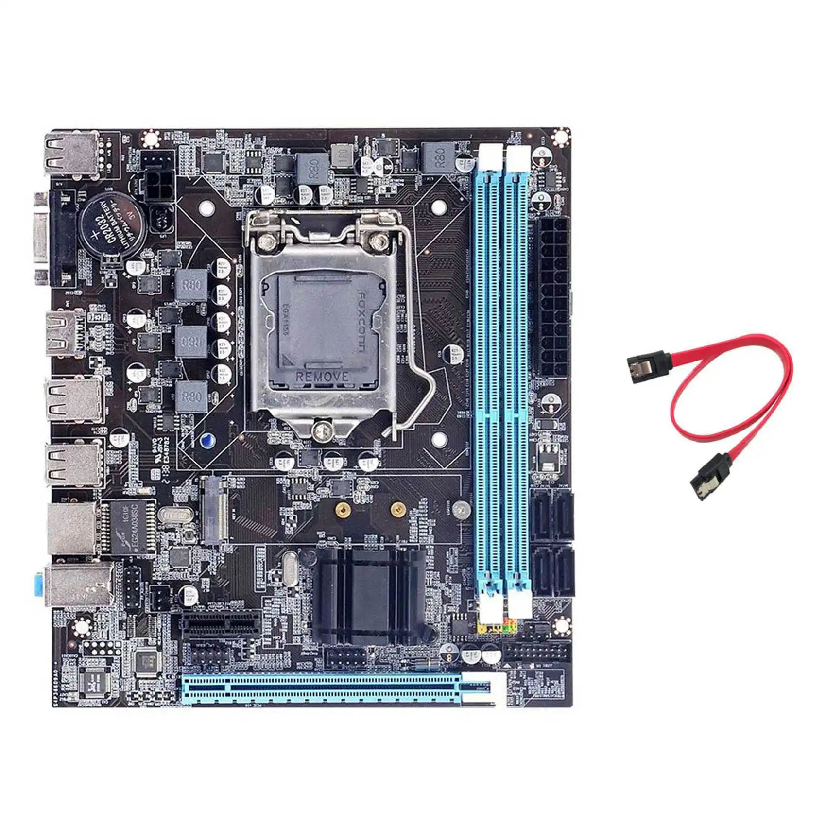 

H61 Motherboard+SATA Cable LGA1155 M.2 NVME Support 2XDDR3 RAM PCIE 16X for Office for PUBG CF LOL Gaming Motherboard