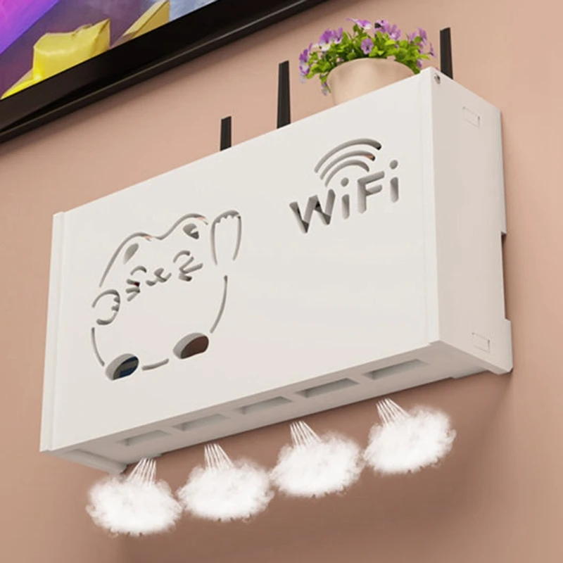 2-х предметный Wi-Fi-маршрутизатор ящик для хранения розетка верхний кабель