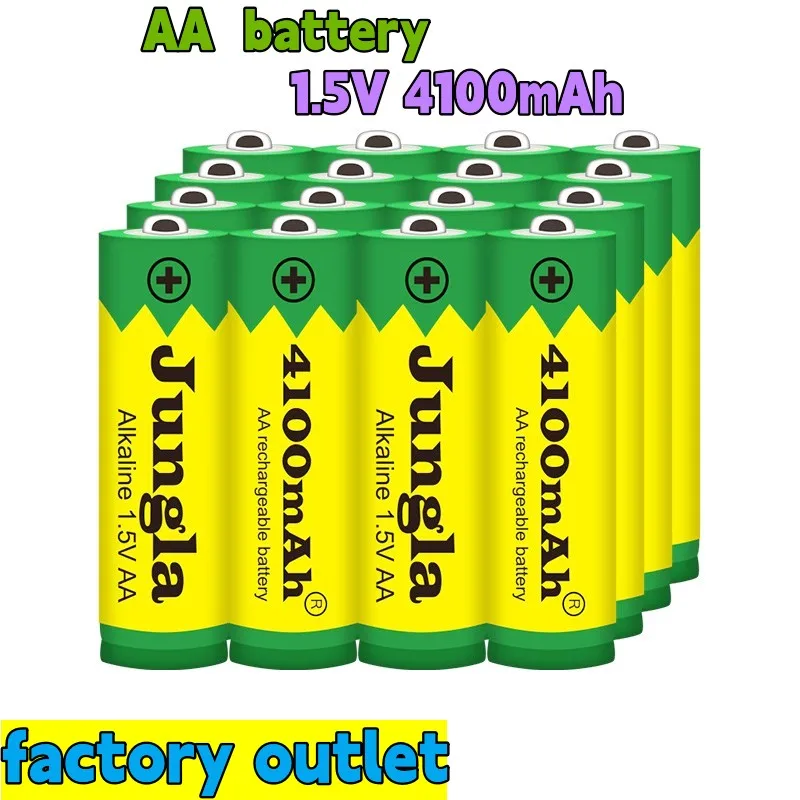 

4~20 PCS New 4100 mAh battery AA 1.5 V Rechargeable Alcalinas drummey for toy light emitting diode