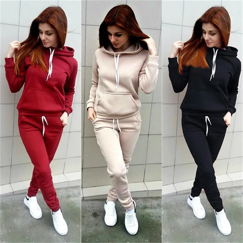 Women's Tracksuit Trousers Black Solid Color Hoodies Pants Hooded Sweatshirts,Harajuku,Hoodies,Oversized Hoodie,Jogging Female