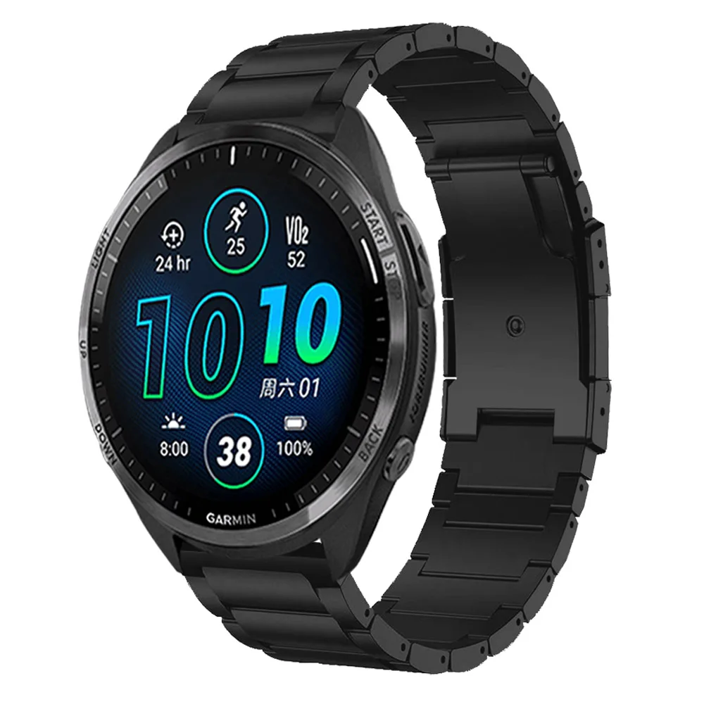 

Titanium Metal Strap For Garmin Vivoactive 4/Venu 2/Forerunner 265 255 Music Watch Band Wristbands Bracelet 20mm 22mm Accessorie