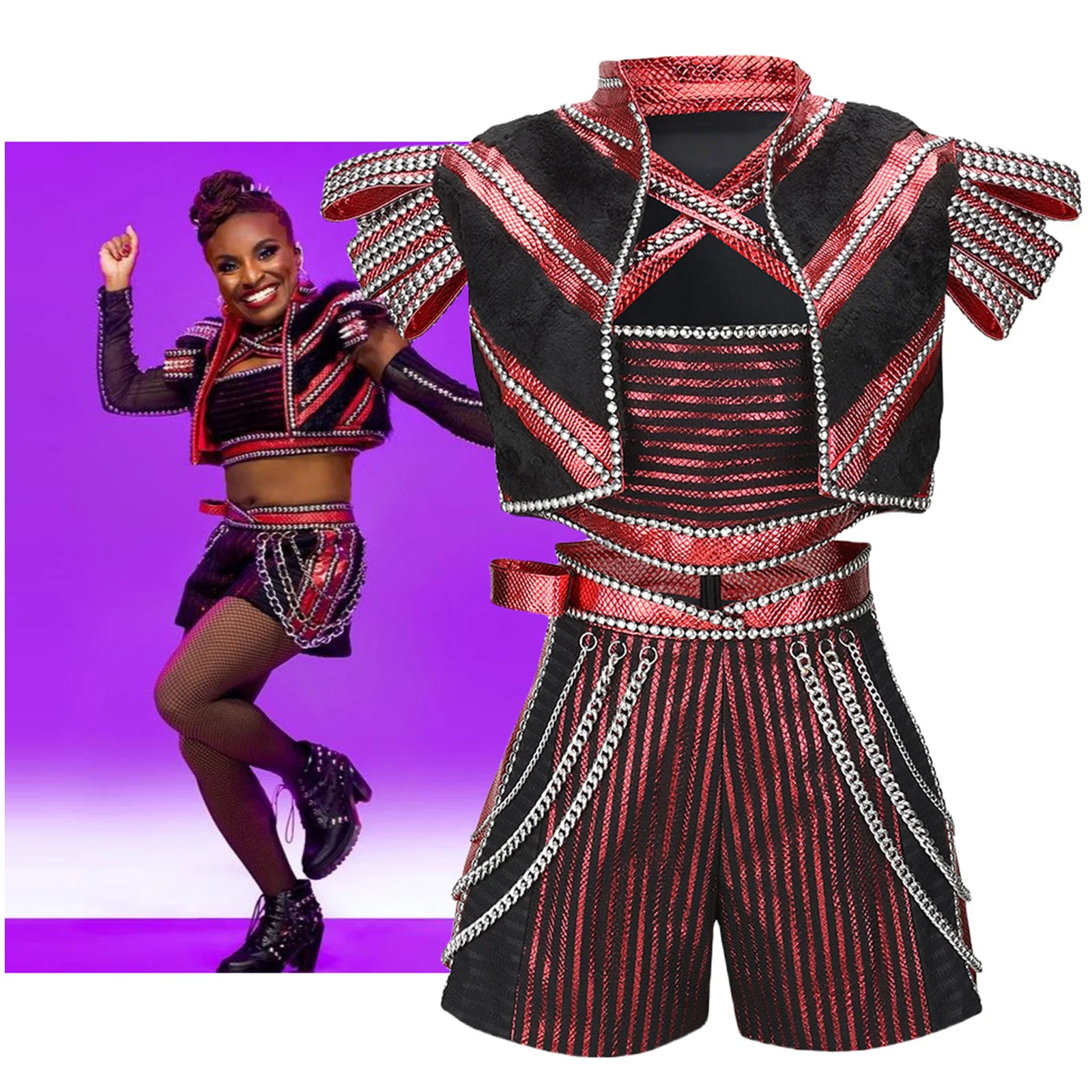 Музыкальный костюм для косплея Анна клопов шесть красных платьев сексуальный