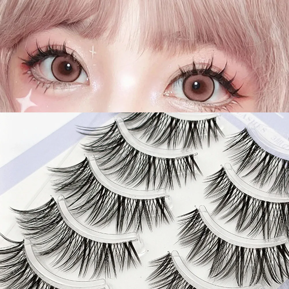 

Новые 5 пар ресниц манга ресниц легкие Искусственные ресницы макияж Накладные ресницы Невидимые тонкие полосы мягкие натуральные ресницы