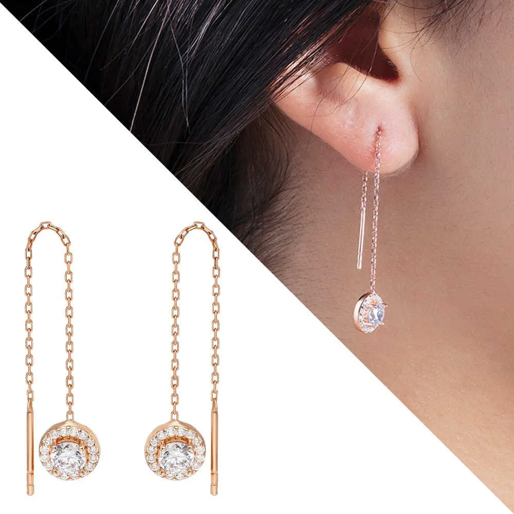

Parlement Blue Zircon Stone Flower Design 925 Sterling Silver Earrings