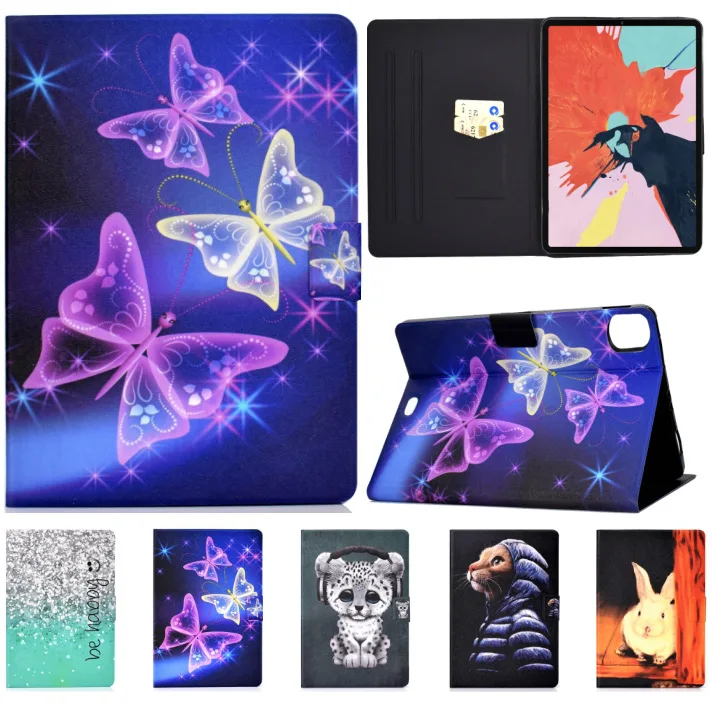 

Butterfly Cat Rabbit Leopard Pattern Printing Leather Stand Case for iPad 10 Air Mini 4 5 6 Pro 10.9 11 10.5 9.7 2022 Cover