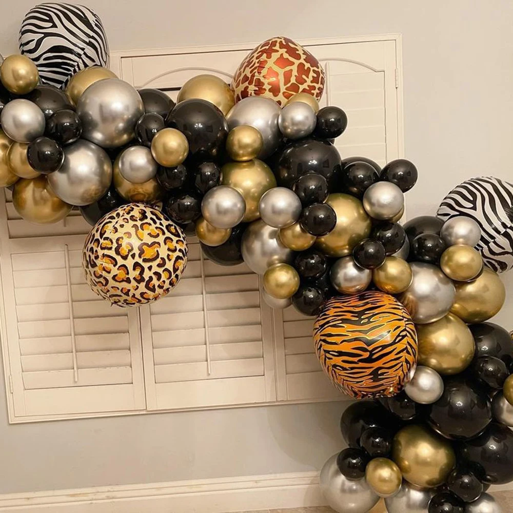 

111 шт., декоративные гелиевые украшения в виде джунглей и сафари