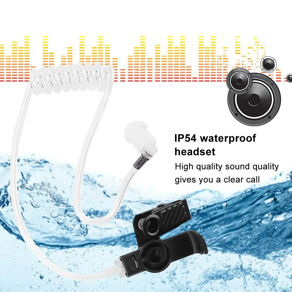 3.5mm Air Acoustic Tube Headset Waterproof Earpiece for ICOM IC-M33 M25 Radio