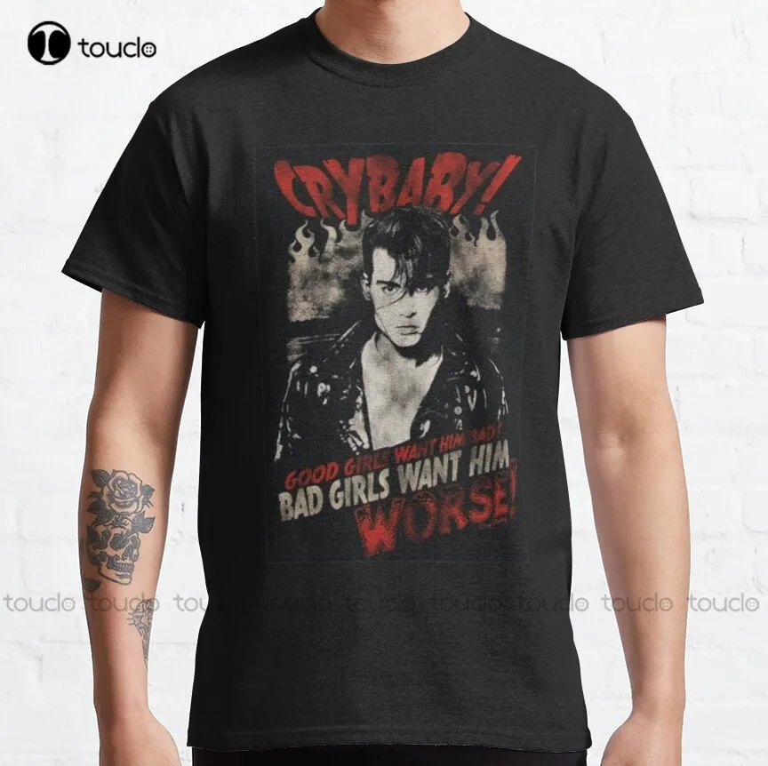 Cry Baby Johnny Depp 90S Classic T-Shirt Johnny Depp Fashion Creative Leisure Funny T Shirts Fashion Tshirt Summer New
