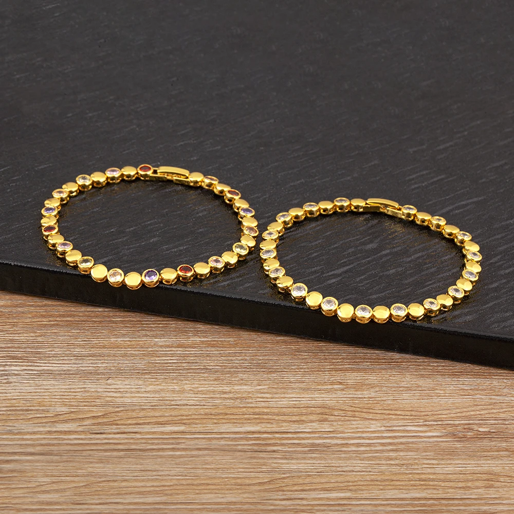 AIBEF геометрические блестящие кристаллы медь красочные браслеты-цепочки с