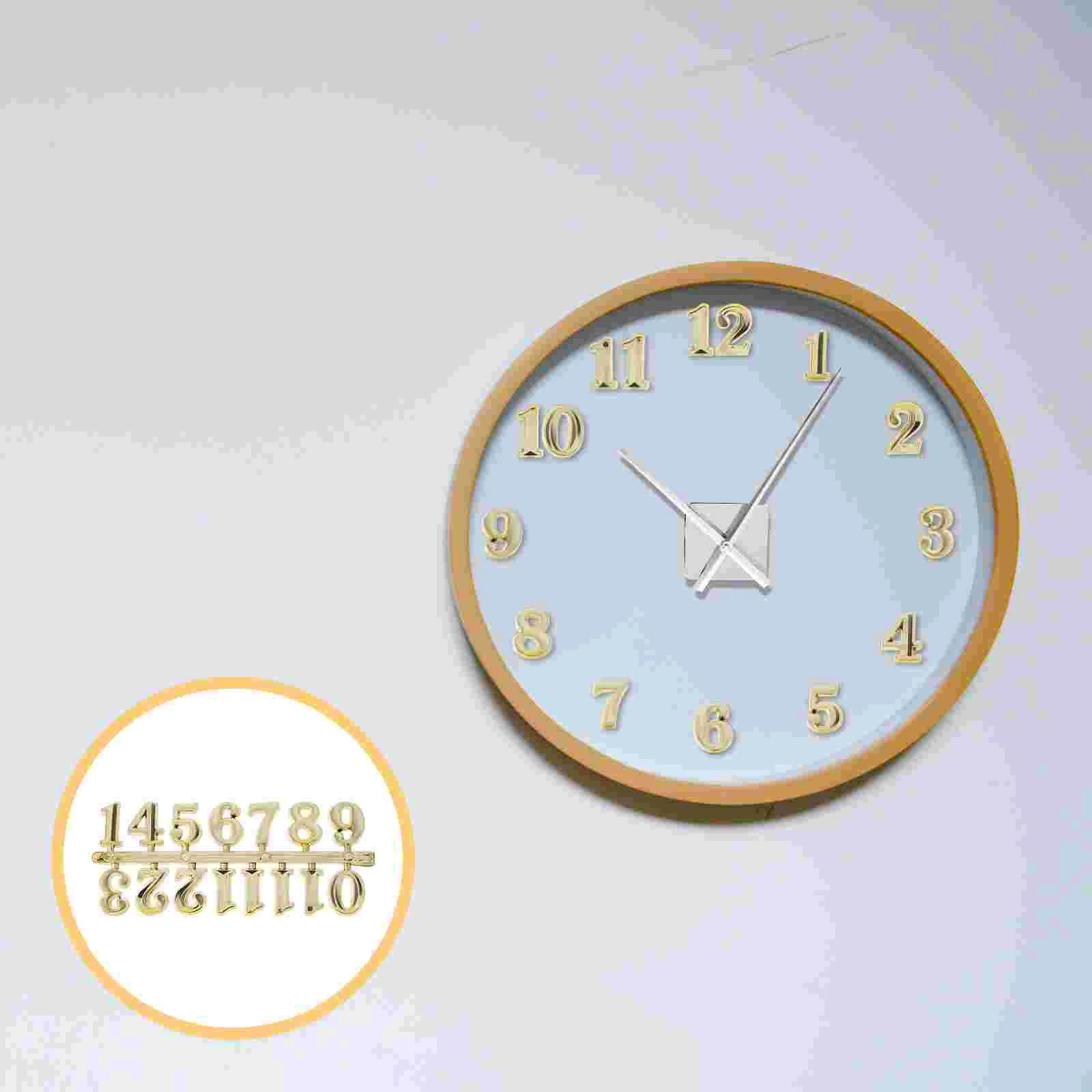 

5 Sets Decked Accessories Roman Numeral Wall Clock Face Numbers Time Clocks DIY Arabic Replace Plate