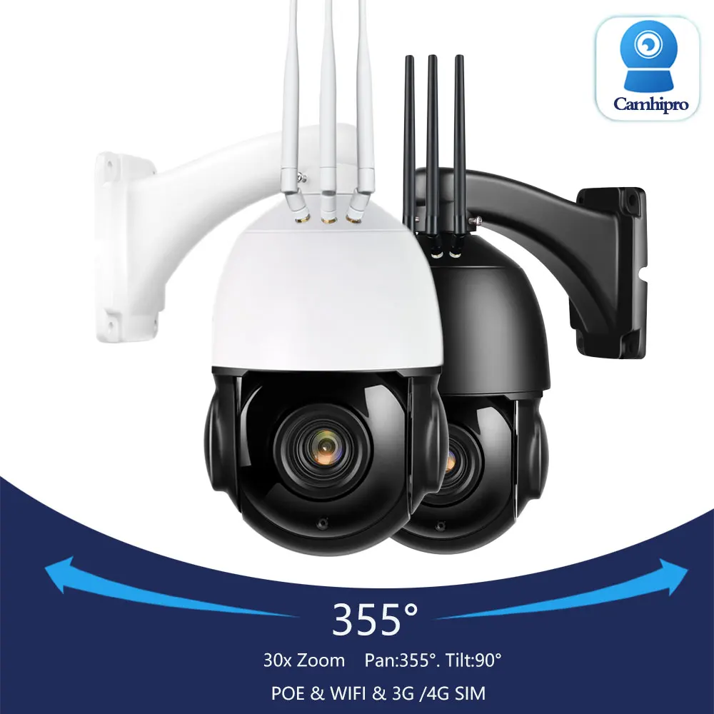 Фото 4K 8 МП 3G 4G PTZ-камера с SIM-картой, 30-кратным зумом, беспроводная Wi-Fi камера видеонаблюдения, POE, двусторонняя аудиосвязь, отслеживание гуманоидов, ИК-подсветка 80 м №1