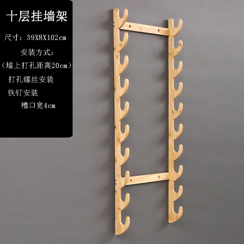 

Бамбуковый настенный держатель для удочек