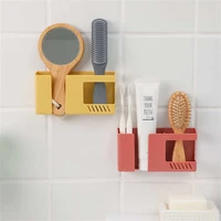 wall mounted storage box punch free mobile phone remote control bathroom for mobile phones household storage