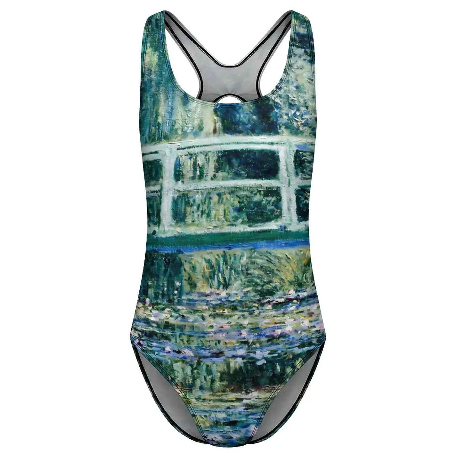 Купальник с водяной лилией сексуальный цельный купальник Клода Моне боди пуш-ап