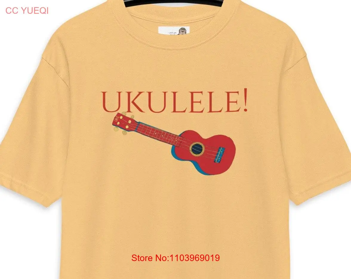 Футболка премиум-класса UKULELE Player Heavyweight Music Student Teacher Gradu Xmas Birthday Musician Chanukah