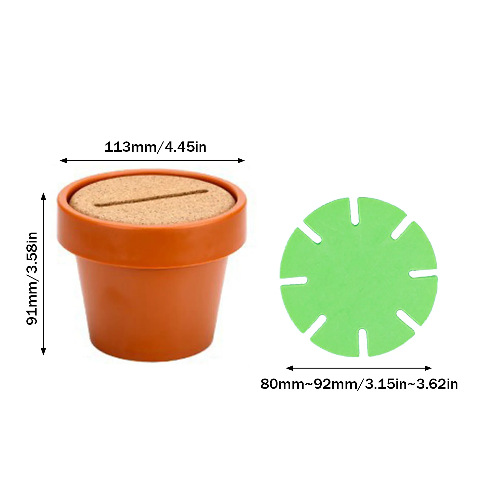 DIY Cactus Coaster Set Heat Resistant Cork Round Mug Cup Pads 6PCS Green Cactus Coaster DIY Flowerpot Decoration Cozy Fresh Home images - 6