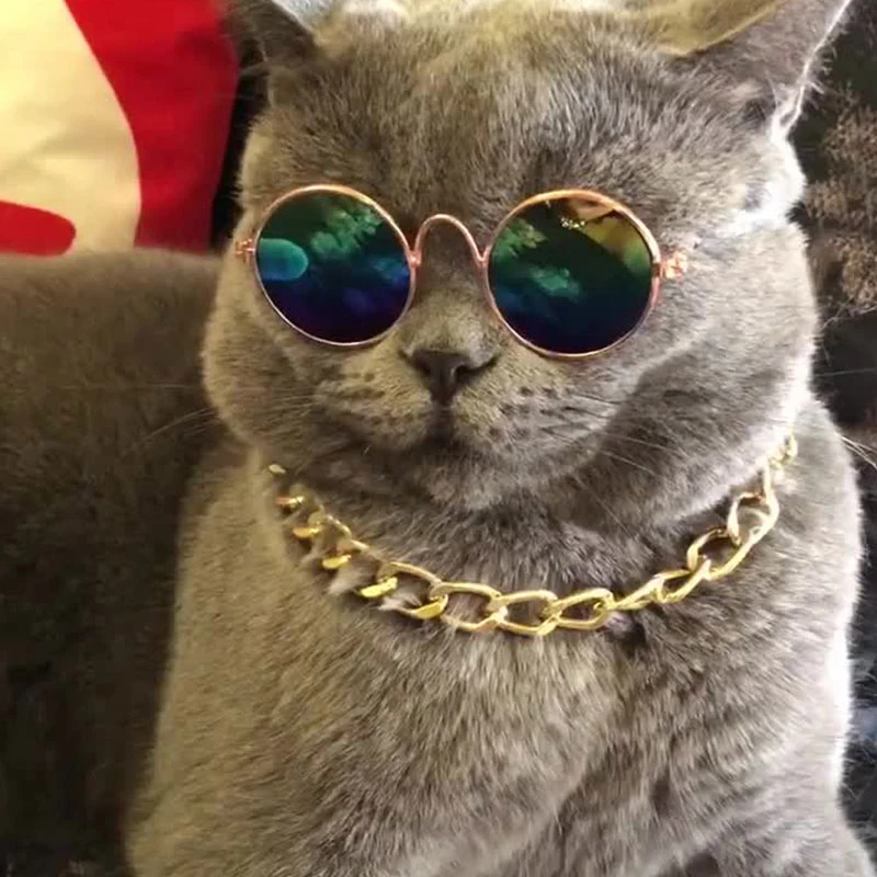 

Lovely Pet Glasses Cat Sunglasses Dog Sunglasses summer Headwear Vintage Eye Wear Glasses Pet Photos Props Accessories