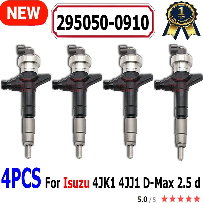 4 шт. 295050-0910 2950500910 дизельный топливный инжектор 295050 0910 для двигателя Isuzu 4JK1 4JJ1 D-Max 2 5