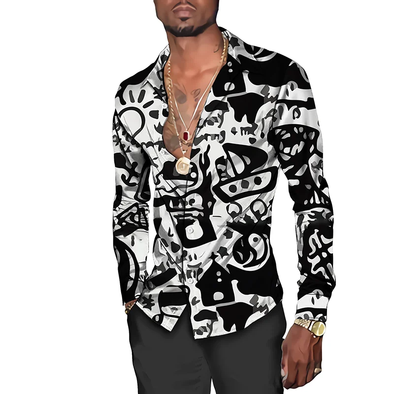 

Мужская рубашка с коротким рукавом, летняя пляжная рубашка с принтом Гавайских цветов, 2023