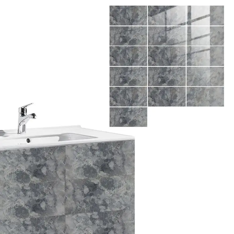 

4 Pcs/16 Pcs Wall Tile Stickers Self-Adhesive PVC Peel And Stick Backsplash Home Decoration Stick On Tiles Waterproof DIY Wall