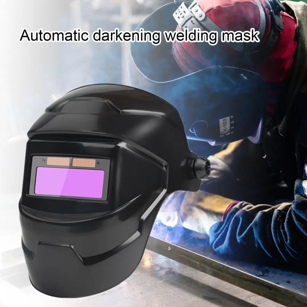 

Solar Powered Welding Helmet Auto Darkening LCD Clear Welding Shield Grinding Hood Safety Gear