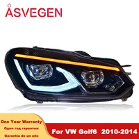 car lights for volkswagen golf6 headlight 2010 2014 led drl dynamic turn signal light bifocal lens low high beam