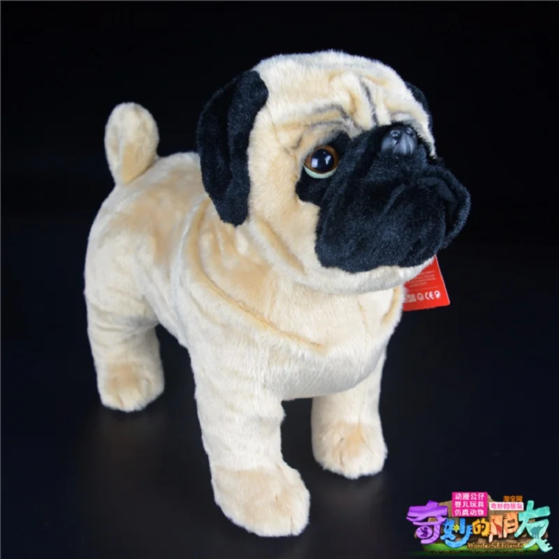 

12inch Lifelike Standing Pug Dog Plush Toys Soft Dog Stuffed Animals Toy Birthday Christmas Gifts For Kids
