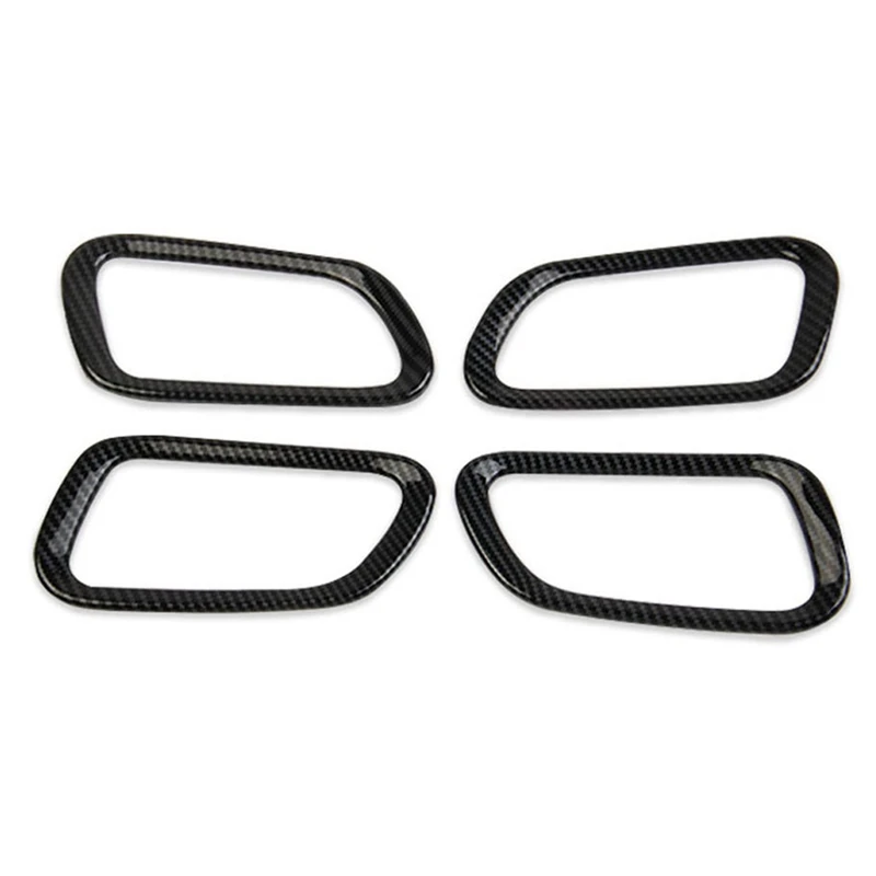

4 шт. внутренняя дверная ручка из углеродного волокна, крышка чаши, отделка панели для Dodge Durango 2014-2020, внутренние молдинги