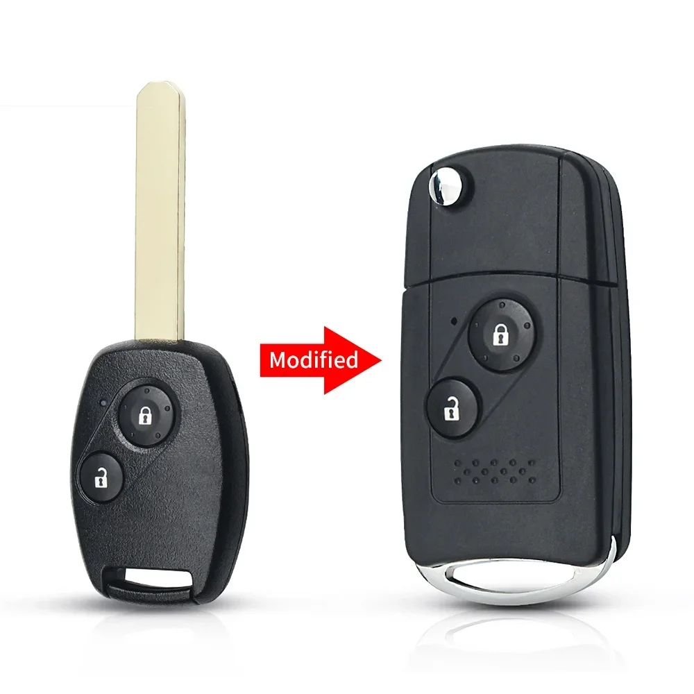 

KEYYOU для HONDA, складной модифицированный чехол для автомобильного ключа, чехол для HONDA Accord Civic CRV Pilot Fit, комплект ключей