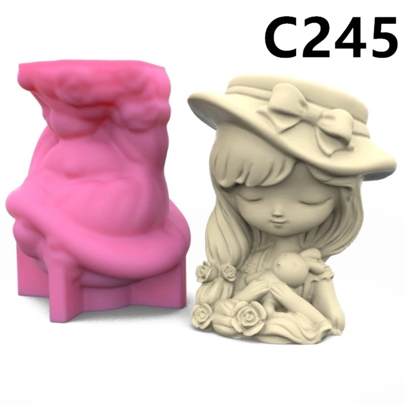 Держатель для ручек цветочный горшок силиконовая форма милые девушки эпоксидной