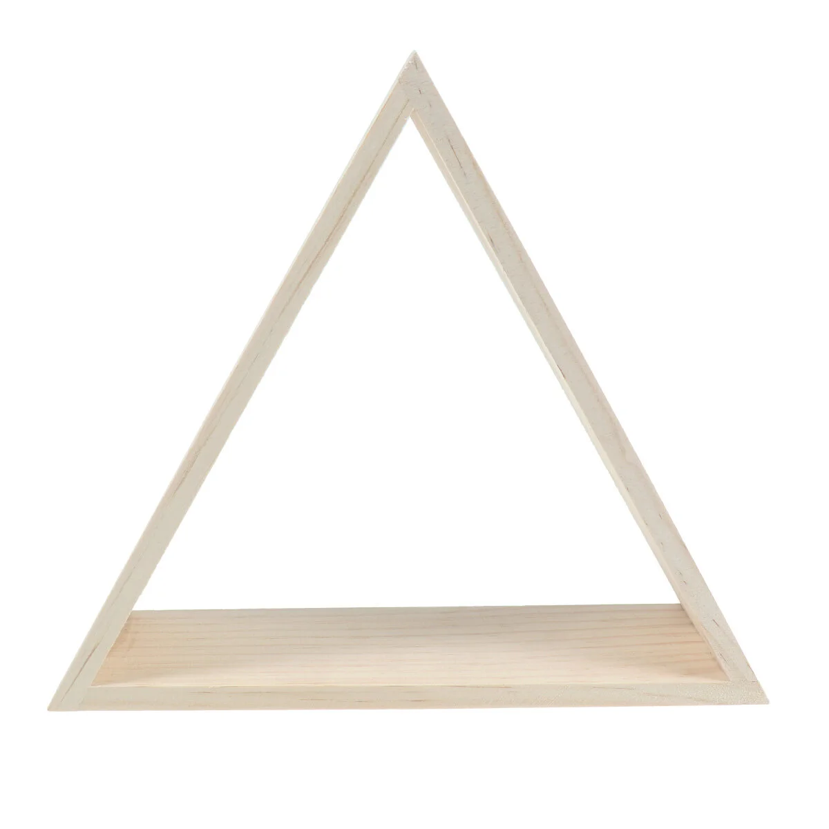 

Wall Mounted Shelves Storage Wooden Hanging Shelf Triangle Display Rack Decorate Bamboo