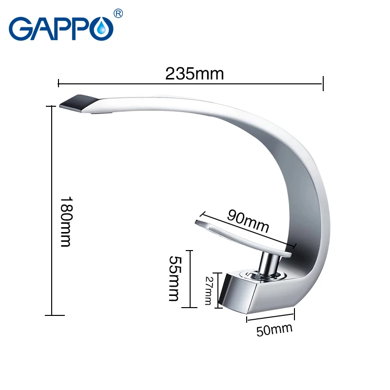 GAPPO смесители для умывальника Современный Смеситель ванной комнаты латунный