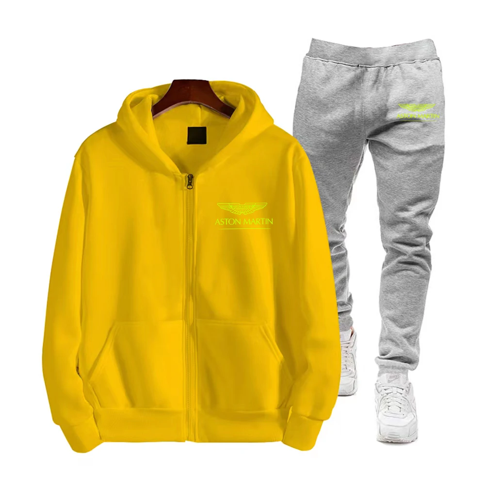 

2023 MD DIY Men Hoodies Sweatshirt+Sweatpants Suit Autumn Winter Sportswear Sets Tracksuit Men's Pullover Jacket Set Men's