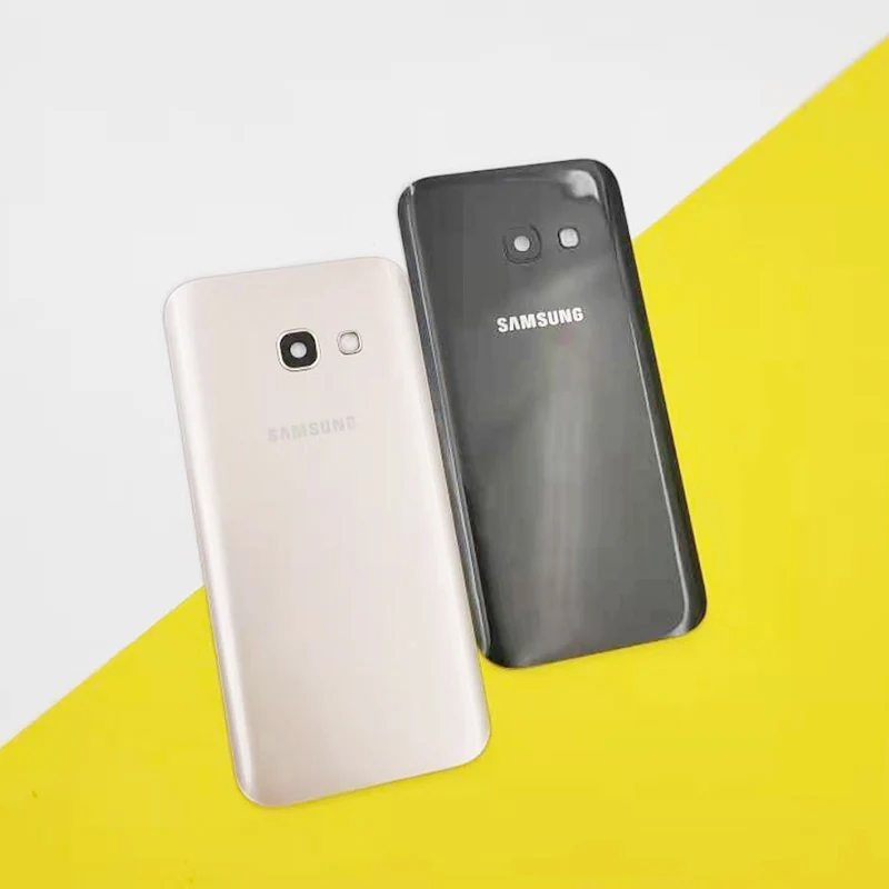 Новая задняя крышка батарейного отсека для Samsung Galaxy A3 2017 A320 A320F Замена + объектив