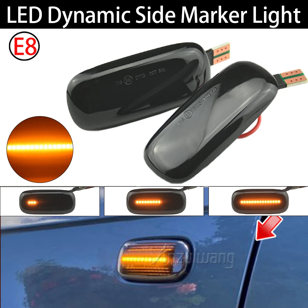 

2X светодиодный динамический боковой указатель поворота для Audi A3 S3 8L 2000-2003 A8 D2 1999-2002 TT 8N 2000-2006