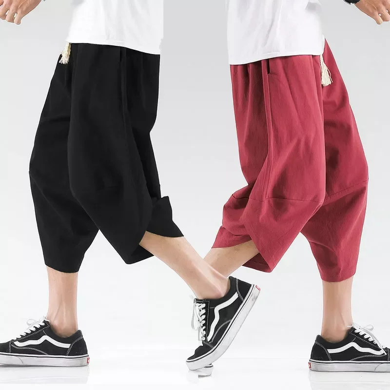 

New2022 Cross Pants Men’s Harajuku Casual Harem Pants Male Baggy High Quality Jogger Sweatpants Woman Large Size Summer M-5XL
