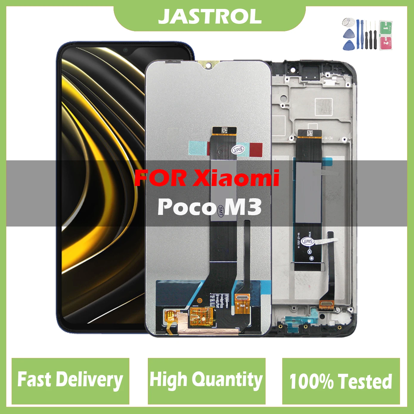 

Original LCD For Xiaomi Redmi 9T LCD J19S M2010J19SG M2010J19SY Display Touch Screen For POCO M3 Digitizer Assembly With Frame