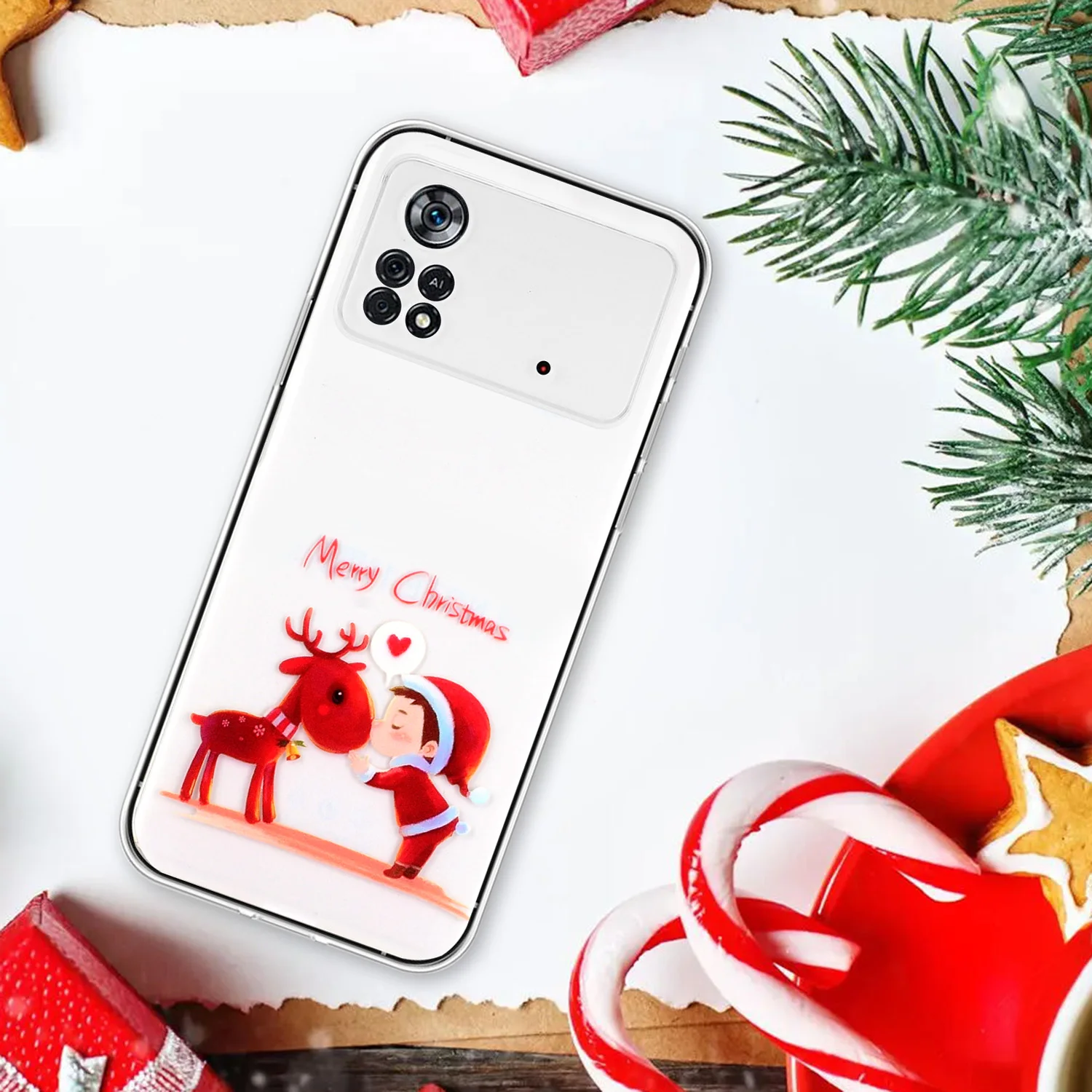 

Christmas Elk Santa Claus Case for Xiaomi POCO X4 Pro 5G M4 Pro 4G Luxury Clear Soft Silicone Phone Cover Xiaomi Mi 12 Lite 12X