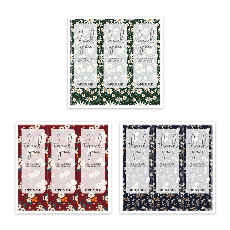 

100 Pieces 9x3 cm Thank You Stickers for Sealing Present Candy Bag Gift Boxes