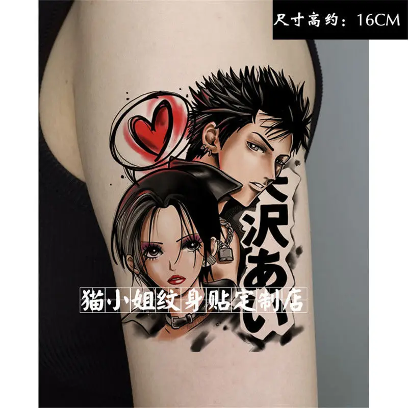 

New Anime Color Personalized Arm Flower Arm Tattoo Stickers Cute Tatoo Art Temporary Tattoo Hotwife Festival Tatto Fake Tattoos