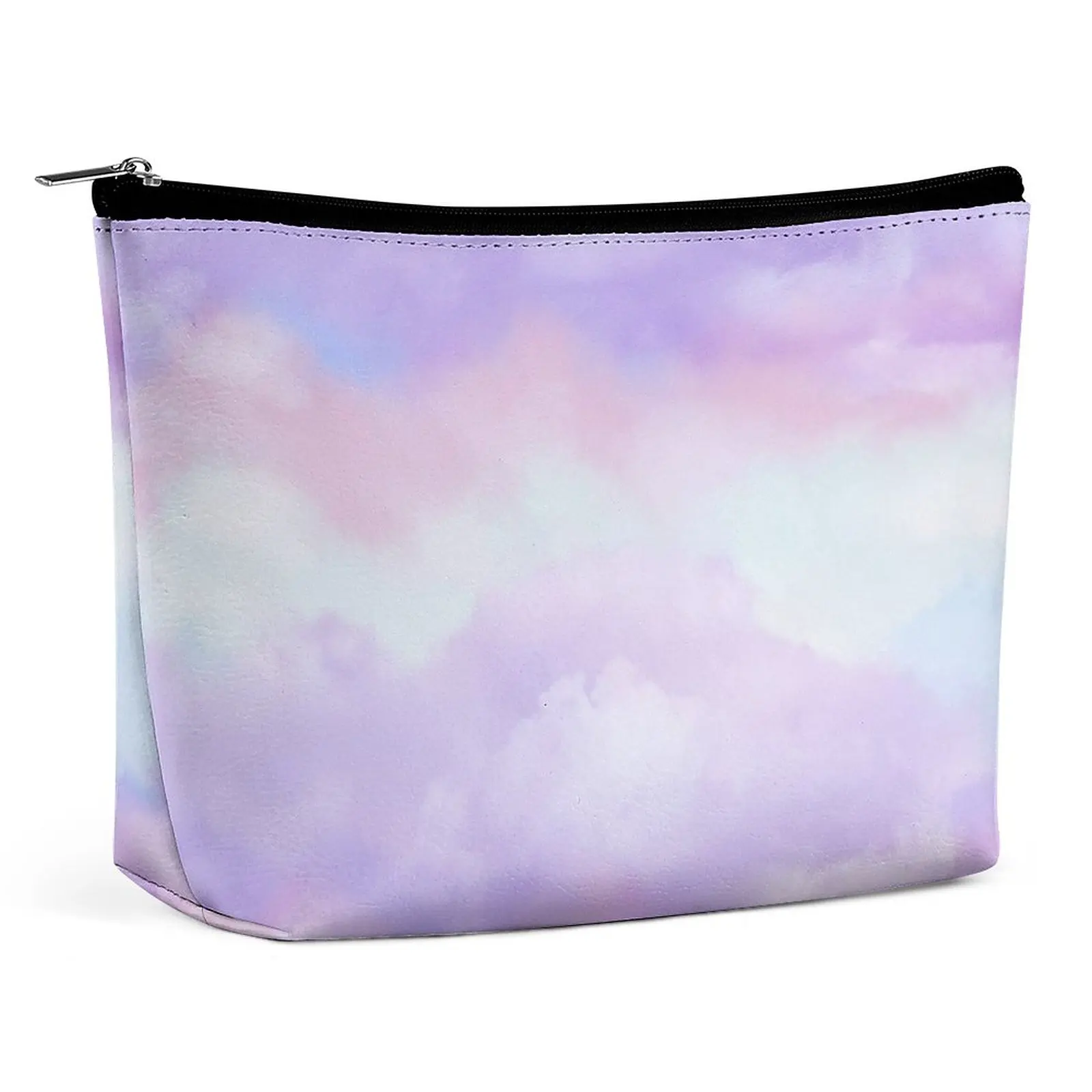 

Косметичка для путешествий, портативная сумочка из искусственной кожи на молнии с цветными обоями